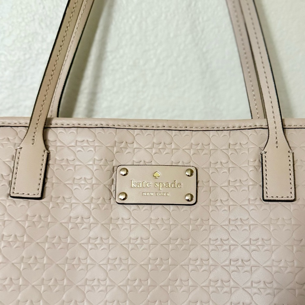 Kate spade ♠️ light pink Tote Bag with Textured Leather and Double Handles
